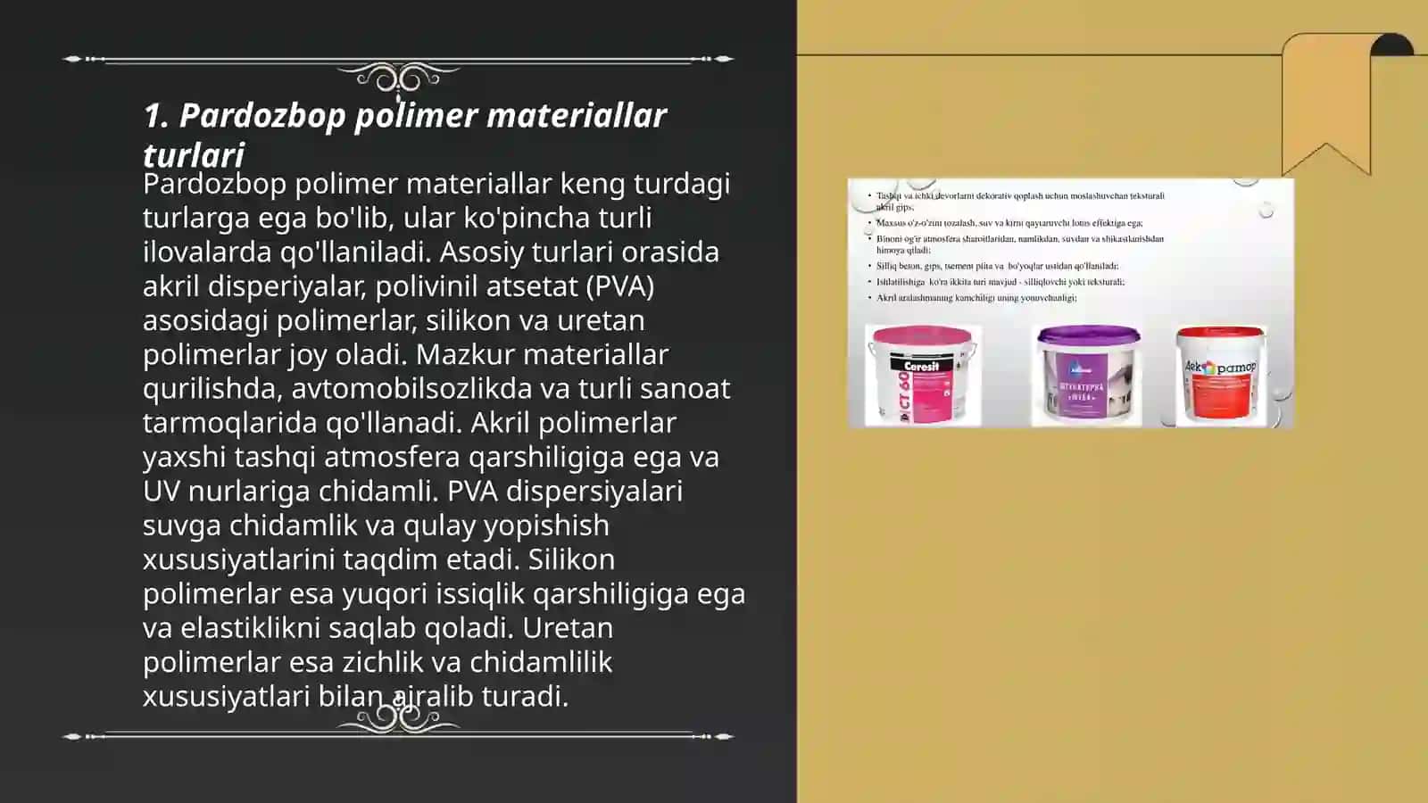 Pardozbop polimer ashyolar va buyumlar 3