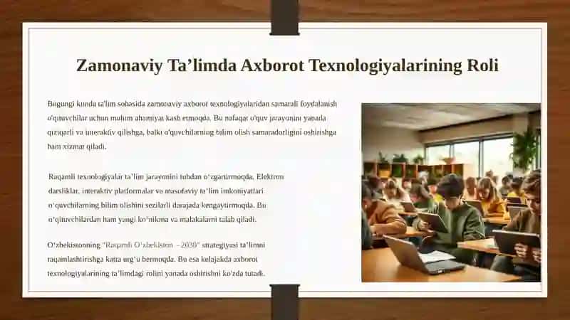 O'qituvchida Zamonaviy Axborot Texnologiyalari malakalarini shakllantirish 3