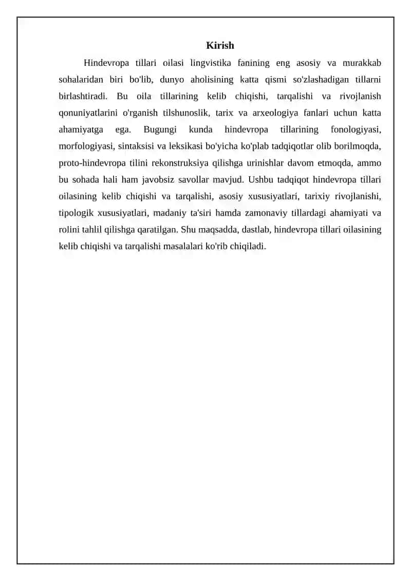 Hindevropa tillari oilasi: Kelib chiqishi, tarqalishi va asosiy xususiyatlari 3