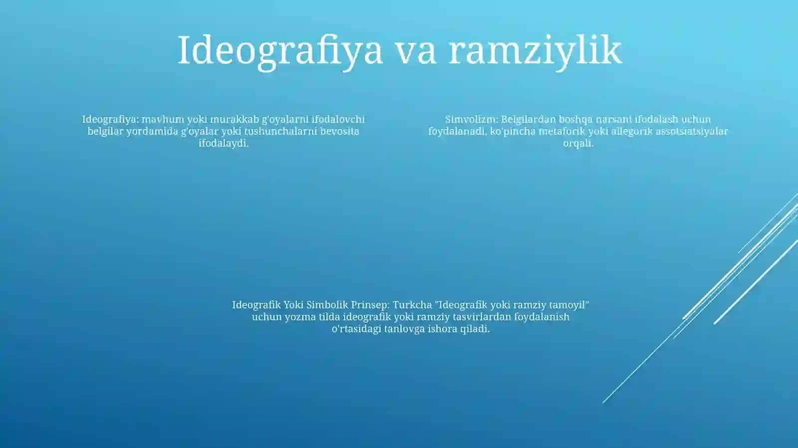 Ideografik Yoki Simbolik Prinsep 3