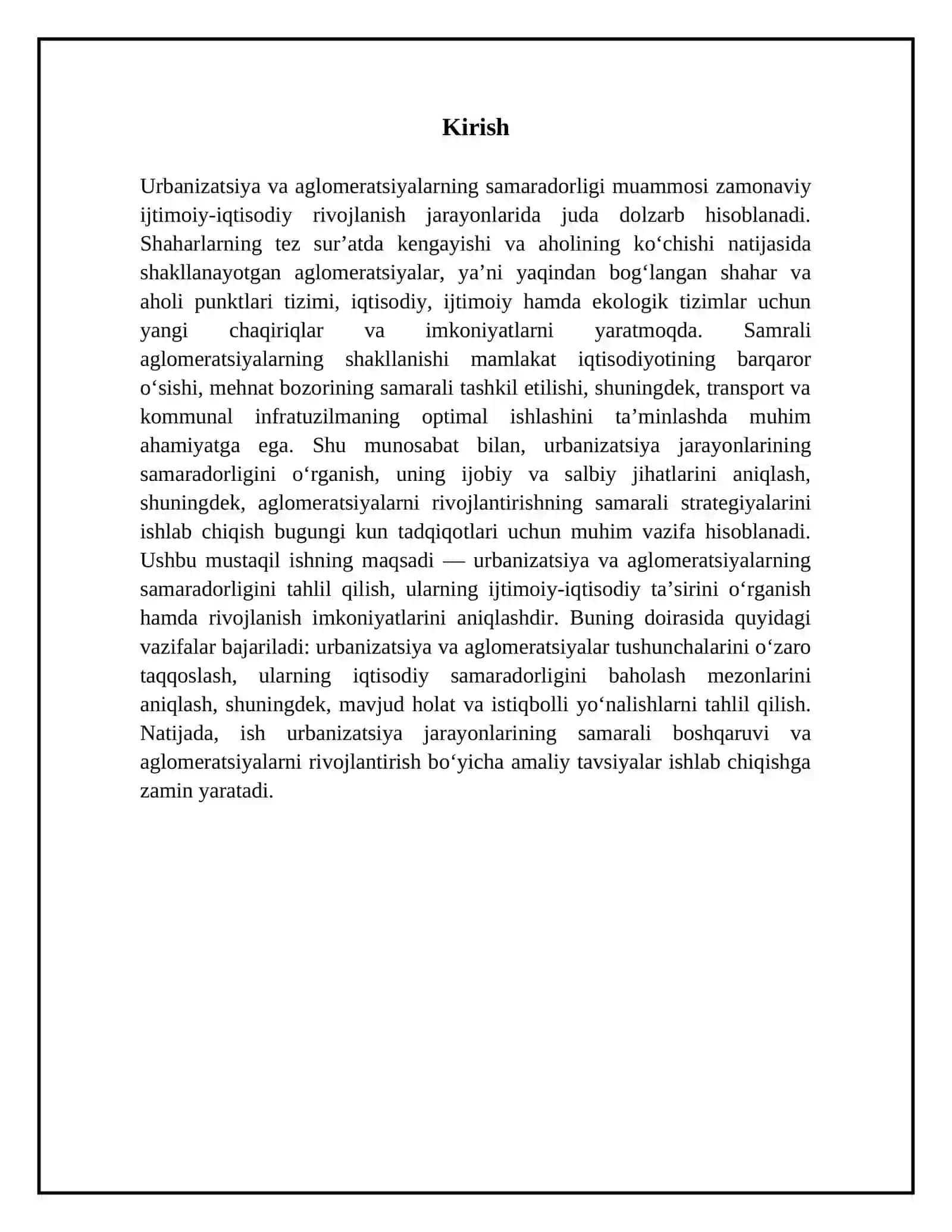 Urbanizatsiya va aglomeratsiyalarning samaradorligi 3