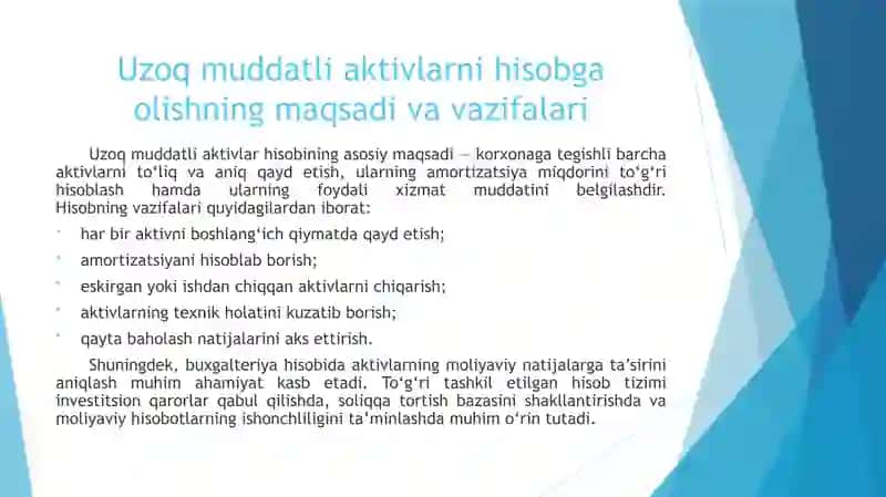 Uzoq muddatli aktivlar hisobini avtomatlashtirish – 10 slaydli taqdimot 3