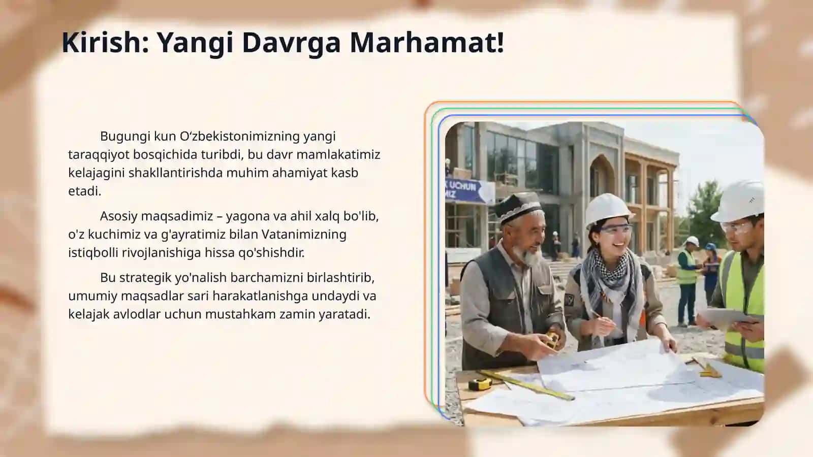 yagona vatan yagona xalq bo'lib yangi hayot va kelajak yaratamiz mavzusida 3
