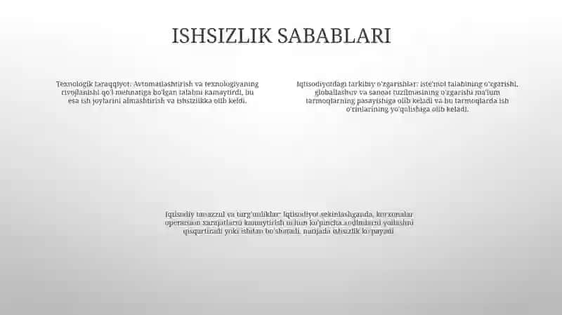 Ishsizlik 3