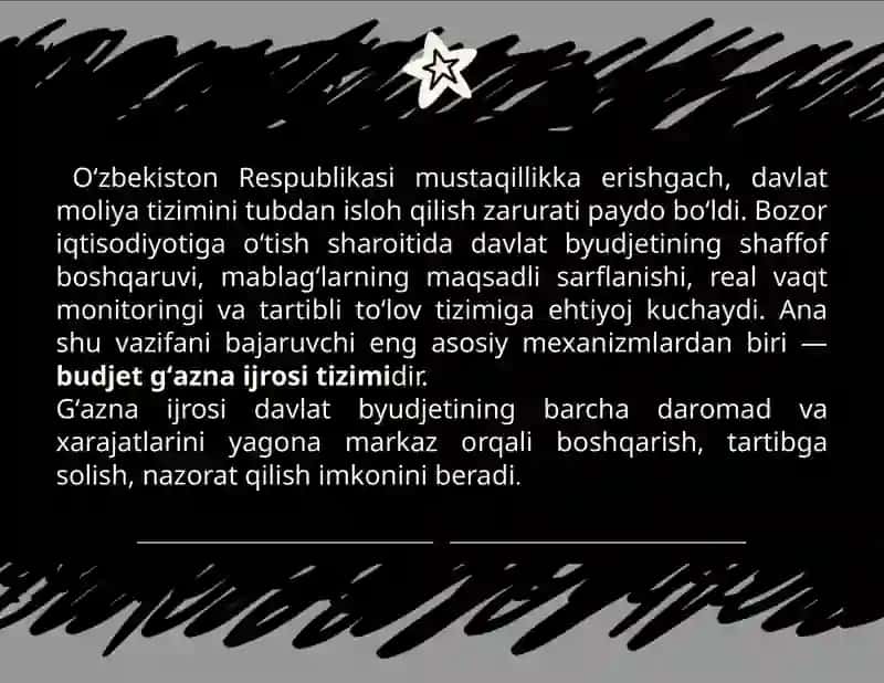 Oʻzbekiston Respublikasida budjet gʻazna ijrosini tartibga solinishi 3