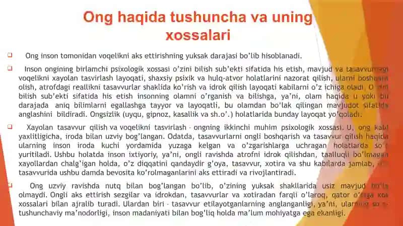 Ong haqida tushuncha va uning xossalari 3