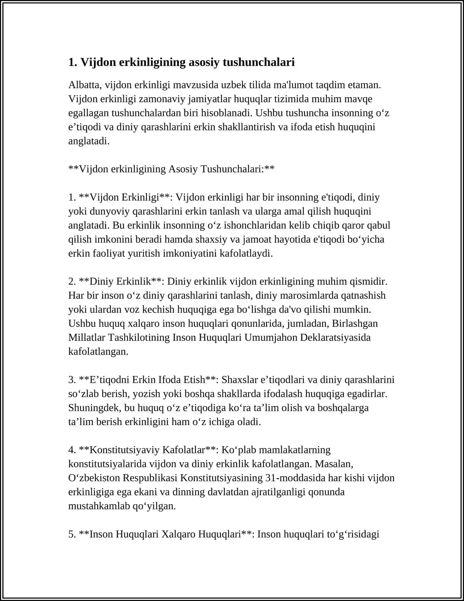 VIJDON ERKINLIGI VA DINIY TASHKILOTLAR TO'G'RISIDAGI QONUNNING MOHIYATI 3