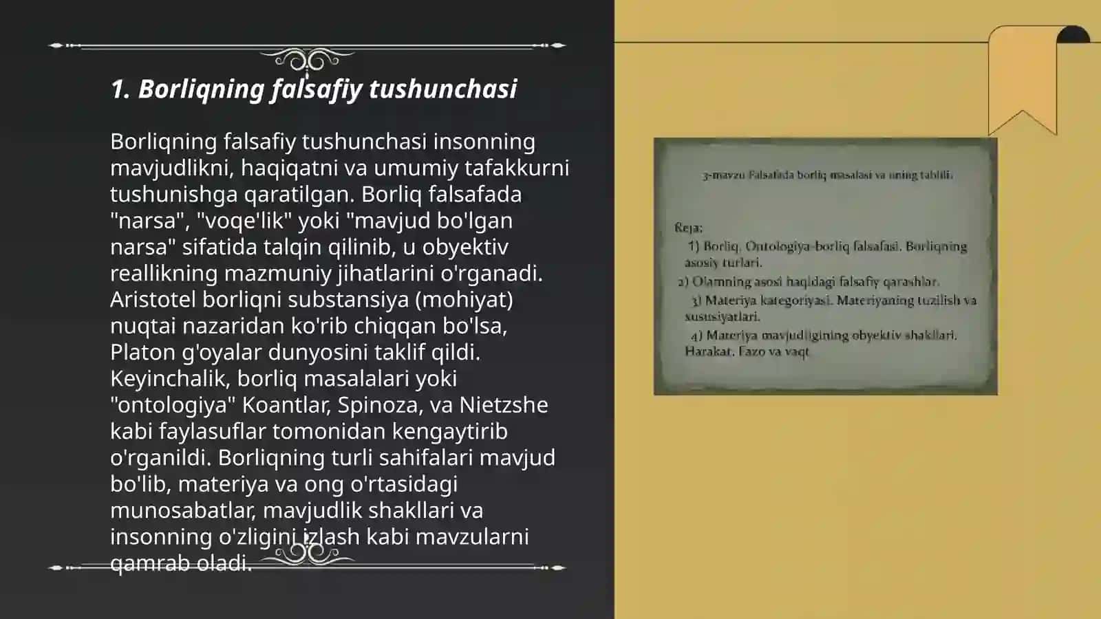 Borliq ontalogiya va rivojlanish falsafasi 3