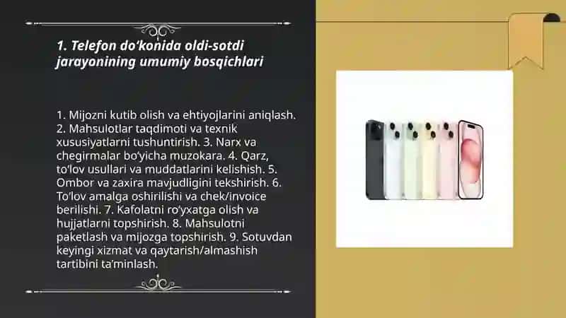 Telefon doʻkon oldi sottisi 3