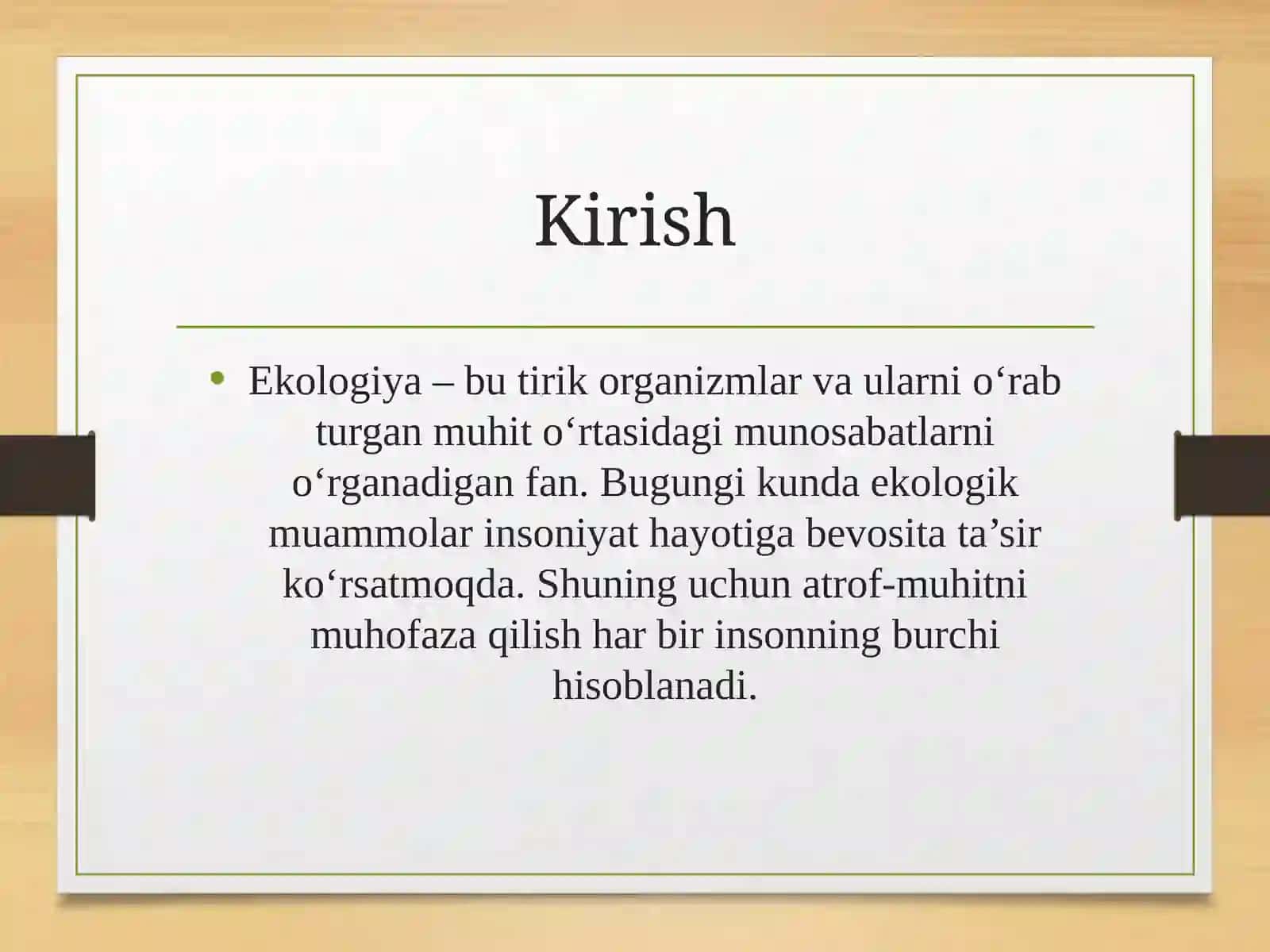 Ekologiyani asrash – bizning burchimiz 3