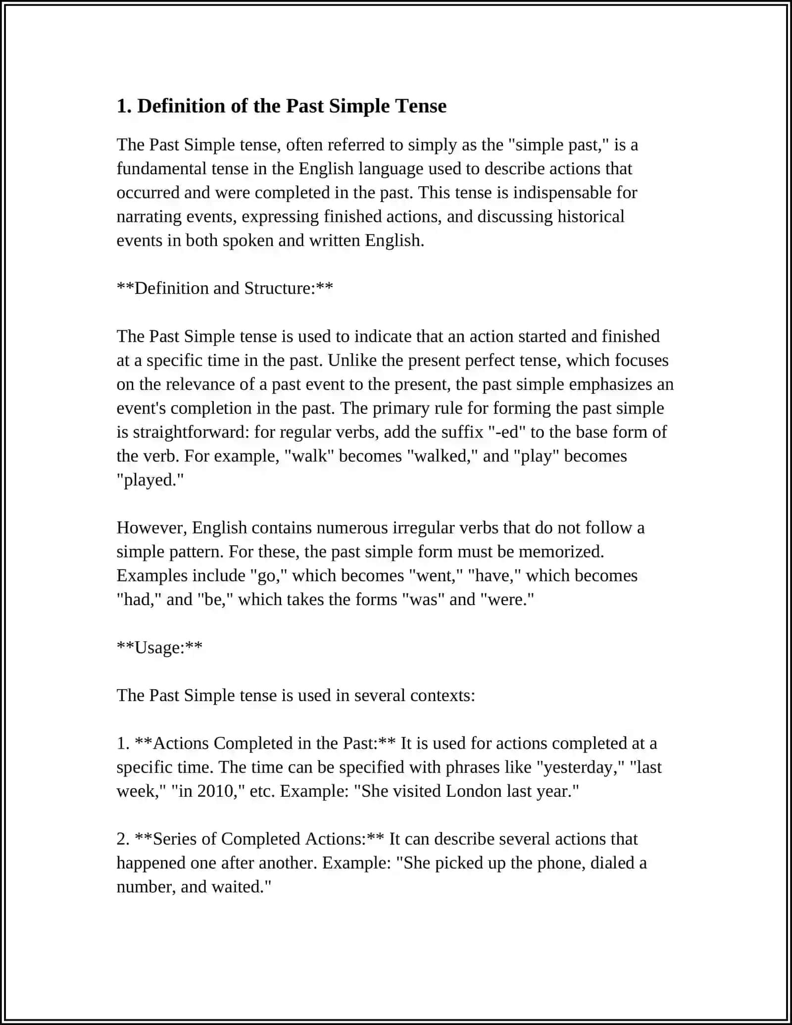 GRAMMAR:THE PAST SIMPLE TENSE 3
