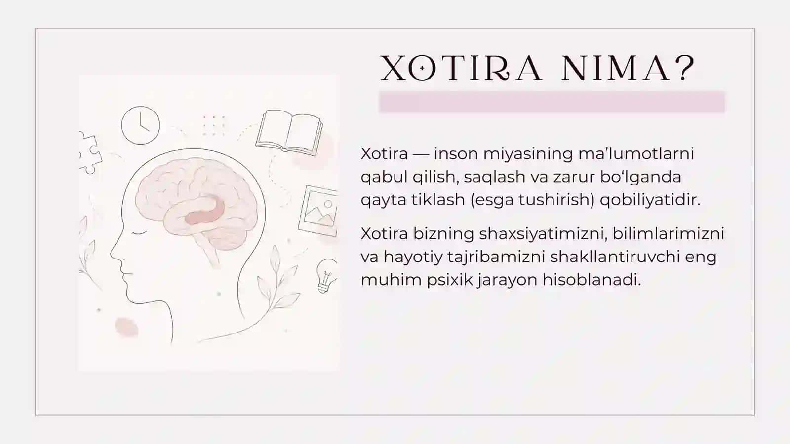 Xotira va uni mustahkamlash usullari 3