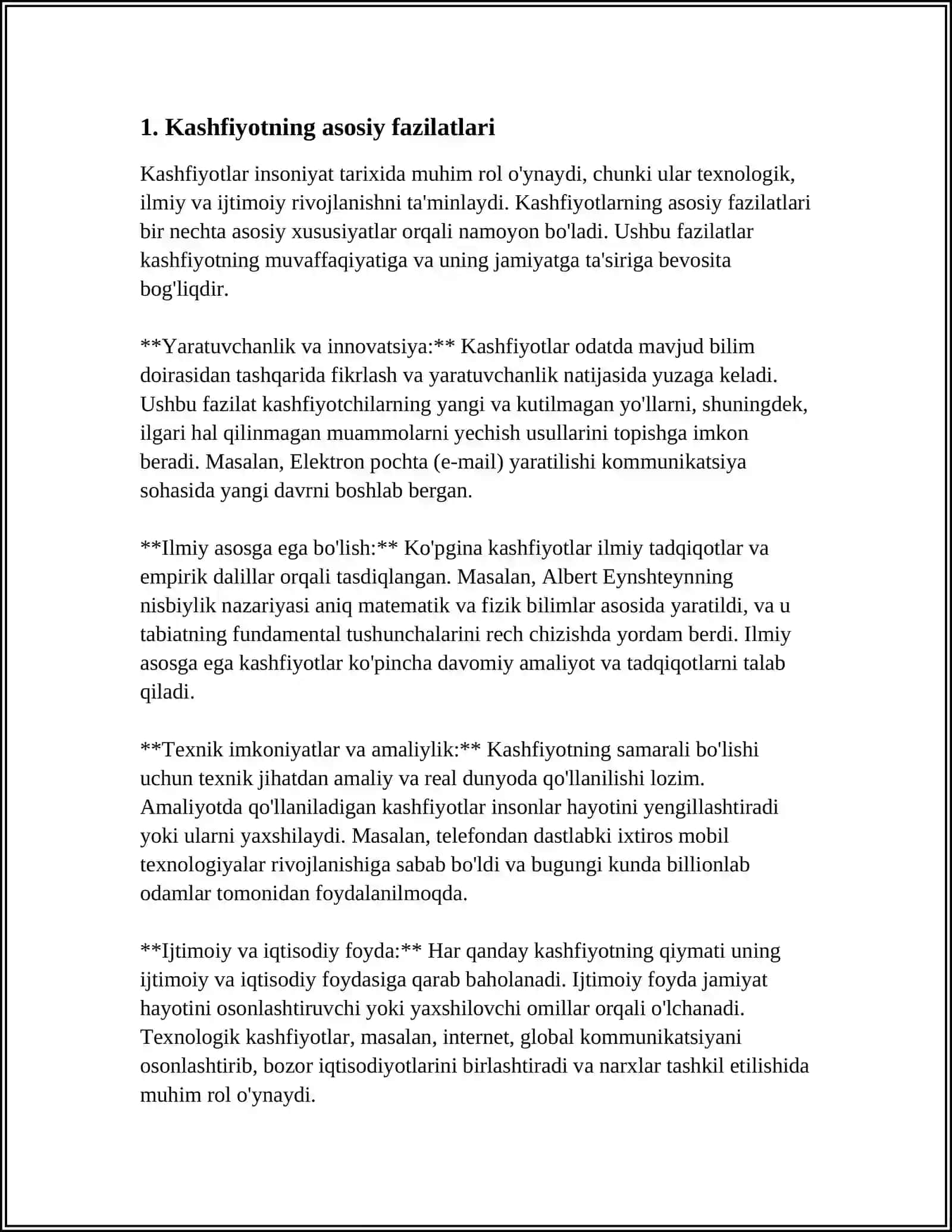 KASHFIYOT IXTIRO VA RATSIONALIZATORLIK TAKLIFLARI ASOSIY ELEMENTLARI NIMADAN IBORAT 3