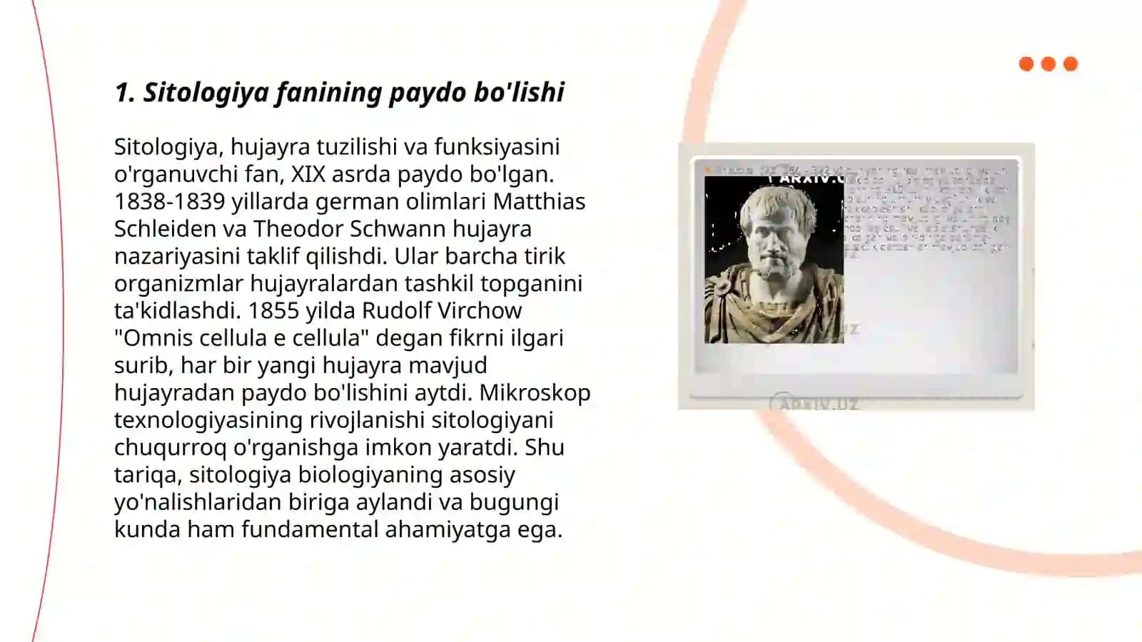 Sitologiya fanining yuzaga kelish tarixi.Sitalogik metodlar 3