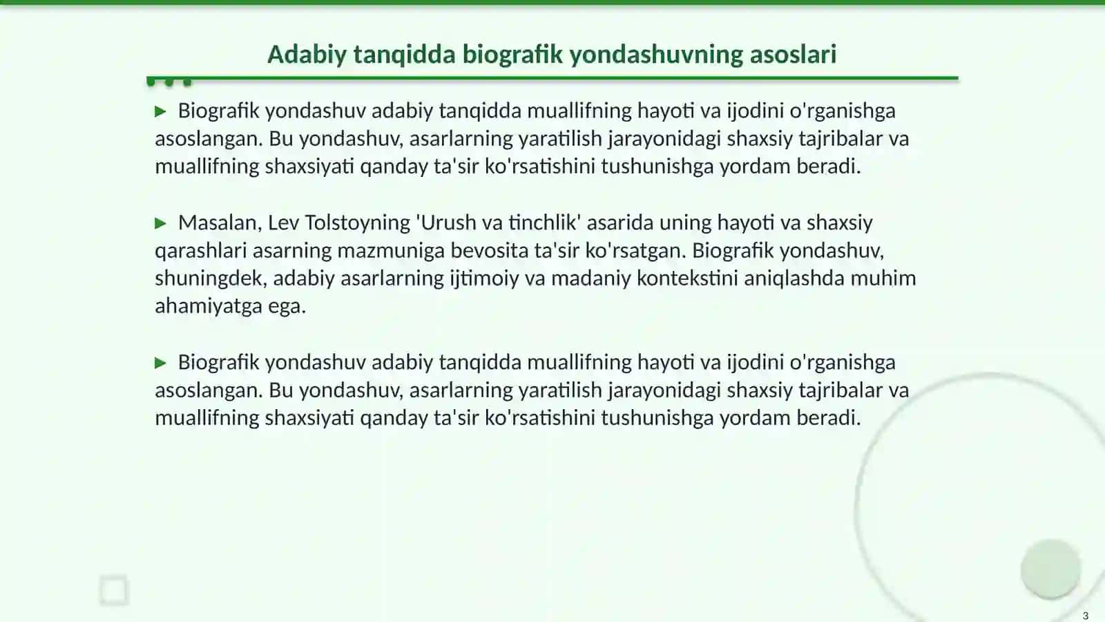 Adabiy tanqidda biografik, tarixiy-funksional, ontologiya va qiyosiy yondashuv 3