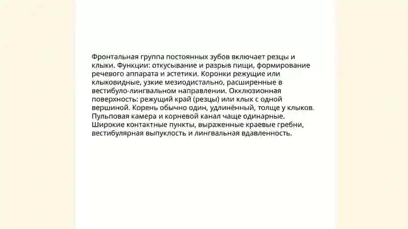 Морфология коронок верхних и нижних резцов 3