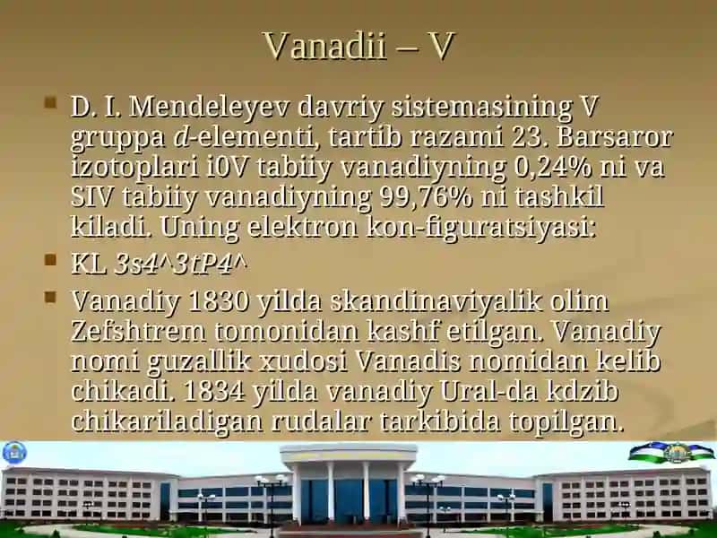 V guruhning d-elementlari 3