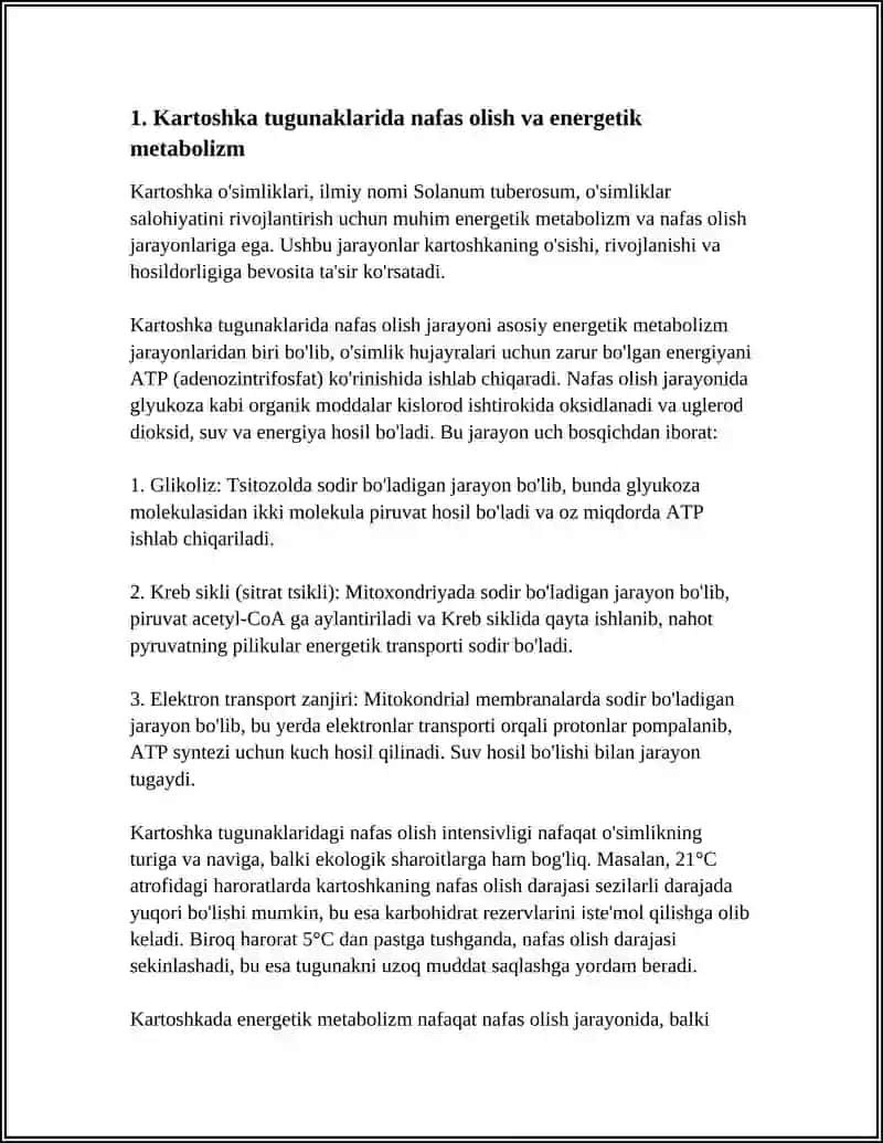 KARTOSHKA TUGUNAKLARIDAGI SAQLASH DAVOMIDA KECHADIGAN BIOKIMYOVIY JARAYONLAR 3