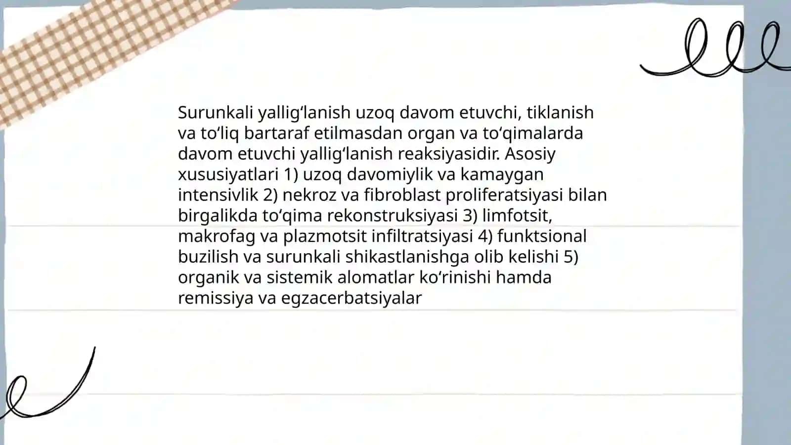 Surunkali yalligʻlanish 3