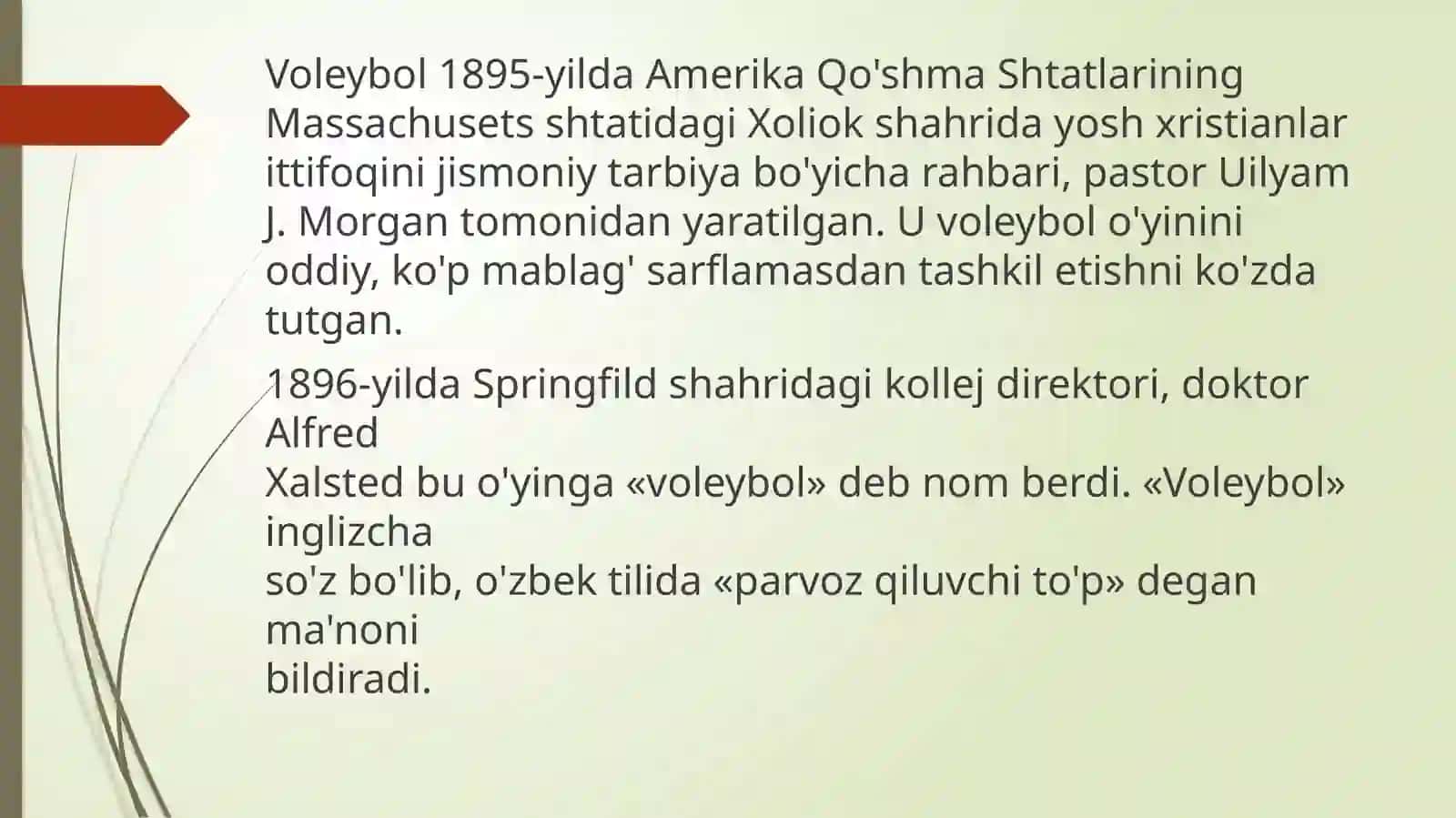 VOLEYBOL SPORT TURINING RIVOJLANISH TARIXI VA QONUN QOIDALARI 3