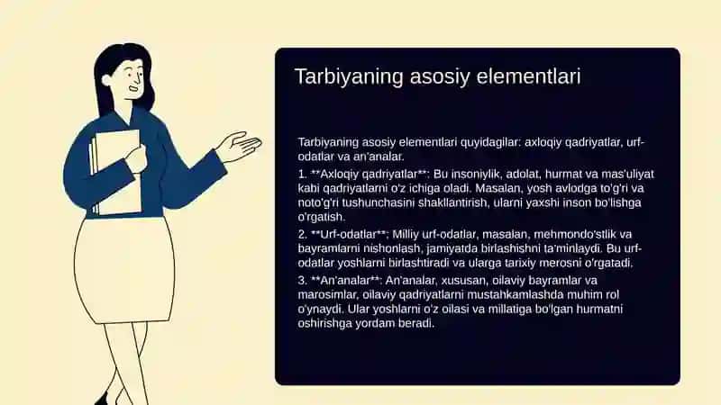 MILLIY TARBIYA ASOSLARI FANDAN LOYHA ISHI 3