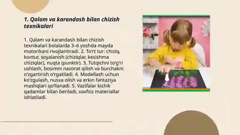 Tasviriy faoliyat turlari 3