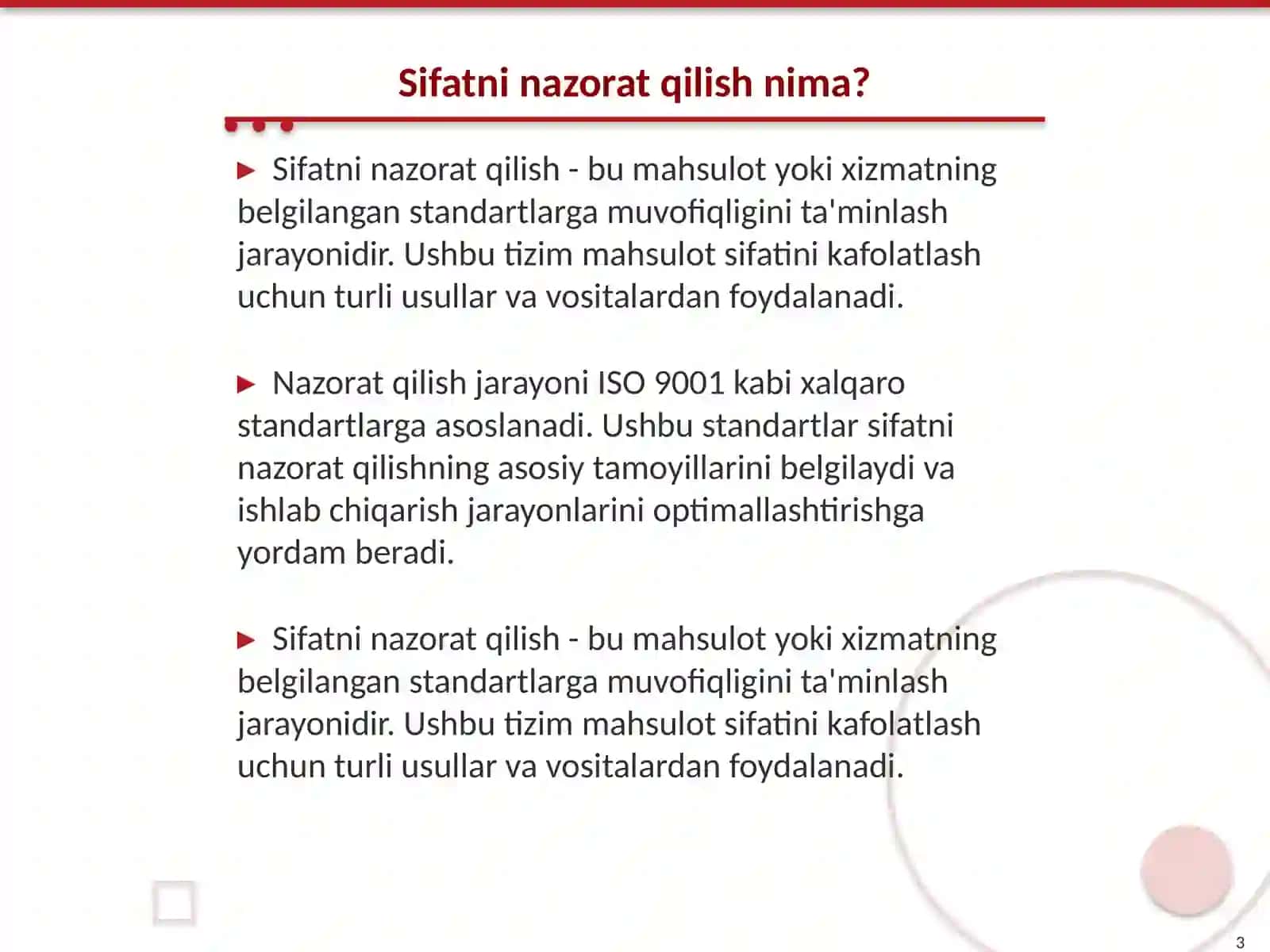 Sifatni nazorat qilish tizmi 3