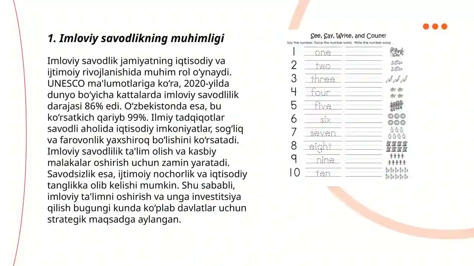 Imloviy savodlik haqida umumiy ma'lumot 3