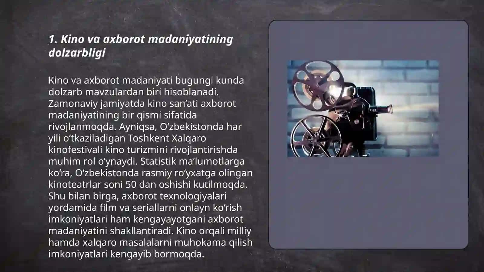 Kino va axborot madaniyatining dolzarbligi 3