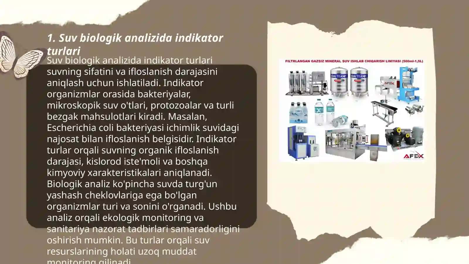 Indikator turlari va ularni suvni biologik tahlil qilish hamda suvni tozalashdagi ahamiyati 3
