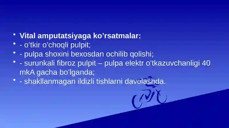 Pulpitlarni vital amputatsiya usuli bilan davolash 3