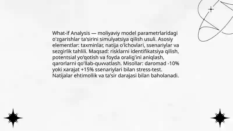 What-if Analysis yordamida moliyaviy risklarni baholash 3