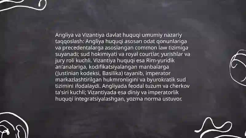 Angliya va Vizantiya davlat huquqi: umumiy nazariy taqqoslash 3