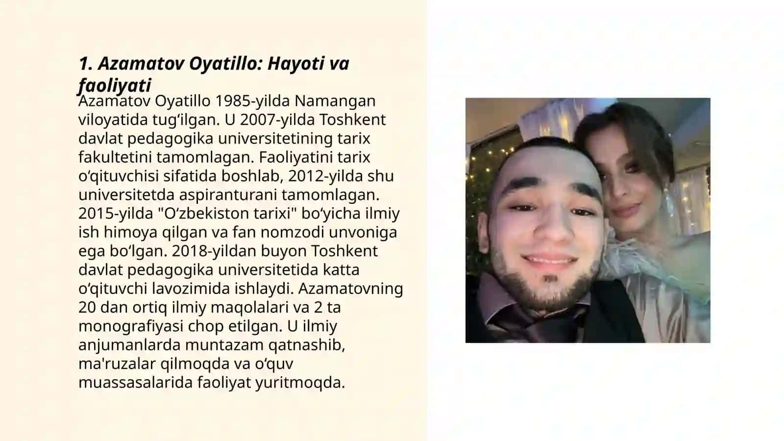 Azamatov Oyatillo: Hayoti va faoliyati 3