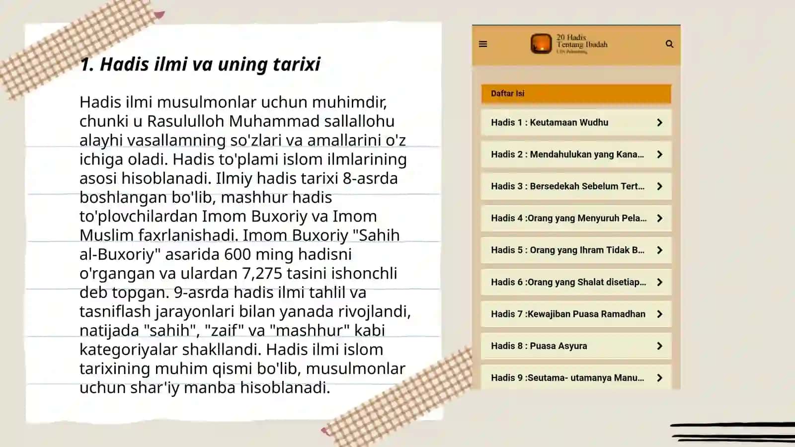 Imom Buxoriy va Imon Termiziyning hadis ilmiga qo'shgan hissalarining qiyosiy tahlili 3