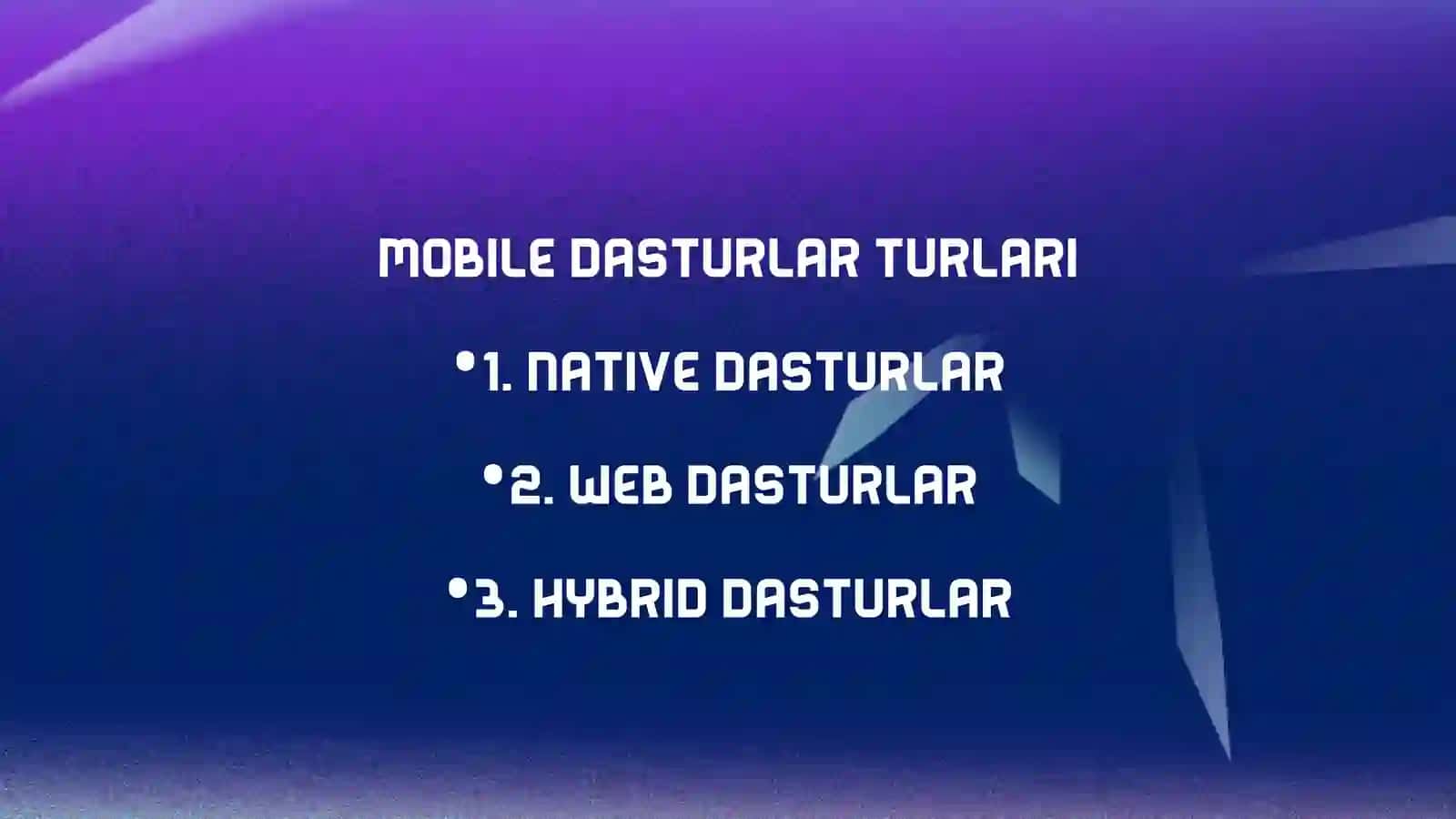 Mobile dasturlar 3