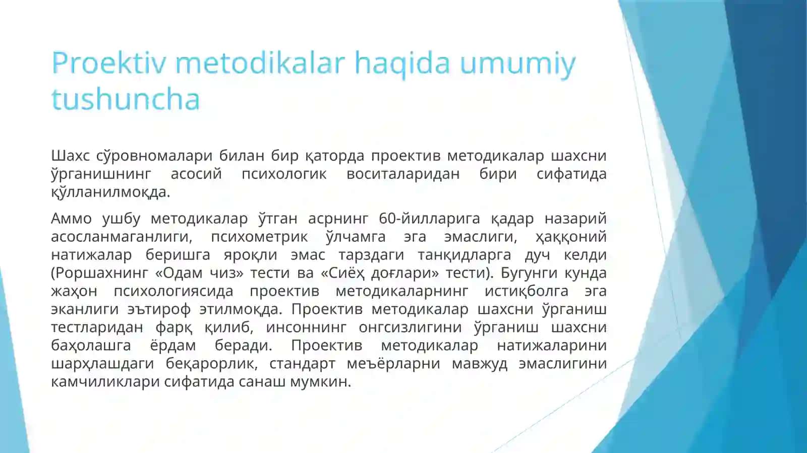 Maktabgacha yoshdagi bolalarning psixodiagnostikasida proektiv metodikalardan foydalanish 3