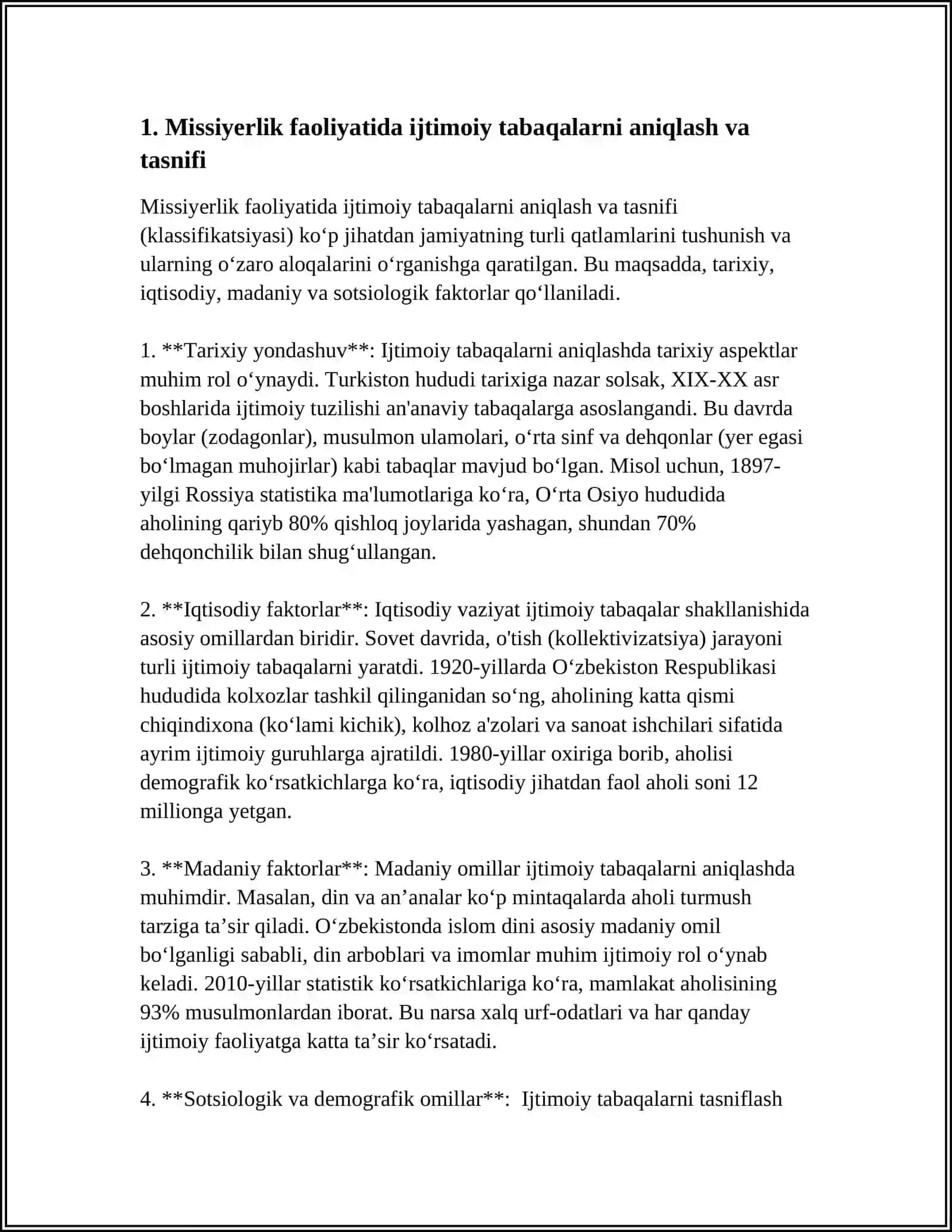 MISSIONERLIK FAOLIYATIDA IJTIMOIY TABAQALAR BILAN ISHLASH STRATEGIYASI 3