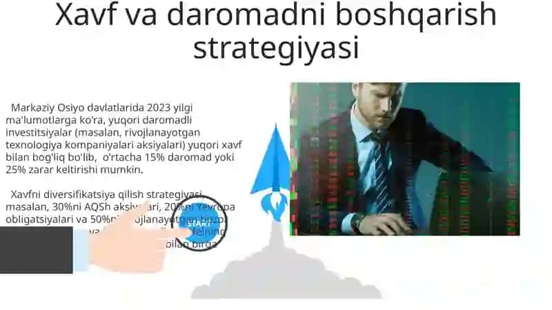 Xavf va daromadlarning o'zaro bog'liqligi 3