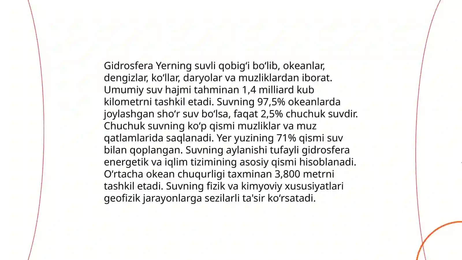 Gidrosfera geofizikasi okean va dengiz oqimlari 3