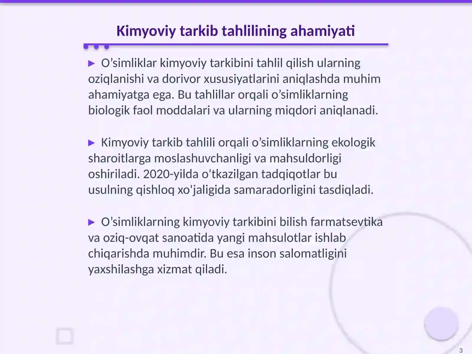 O’simliklarni kimyoviy tarkibini aniqlashning zamonaviy usullari 3