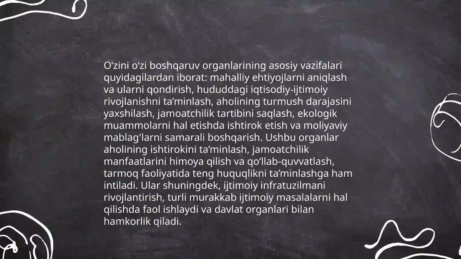 O‘zini o‘zi boshqaruv organlarining faoliyati va ularning jamiyatni demokratlashtirishdagi o‘rni 3