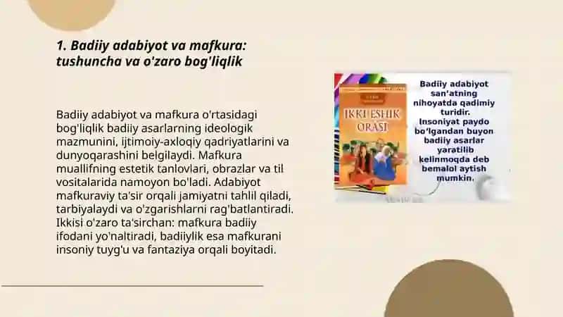 Badiiy adabiyot va mafkura 3