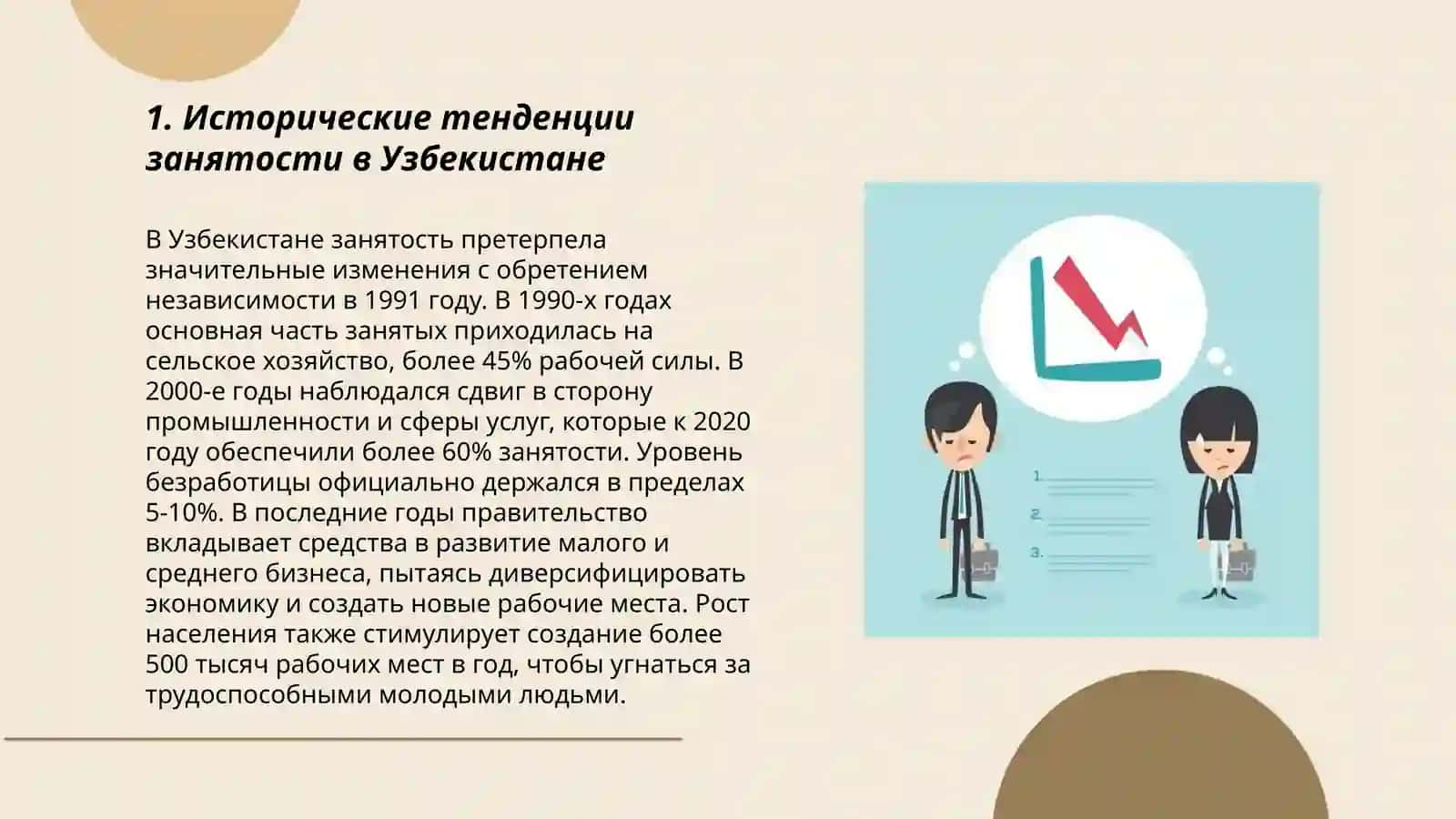 Рабочая сила, её занятость и безработица в Узбекистане 3