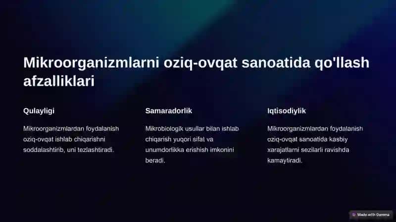 Mikroorganizmlardan zarur moddalar sintezlab olish 3