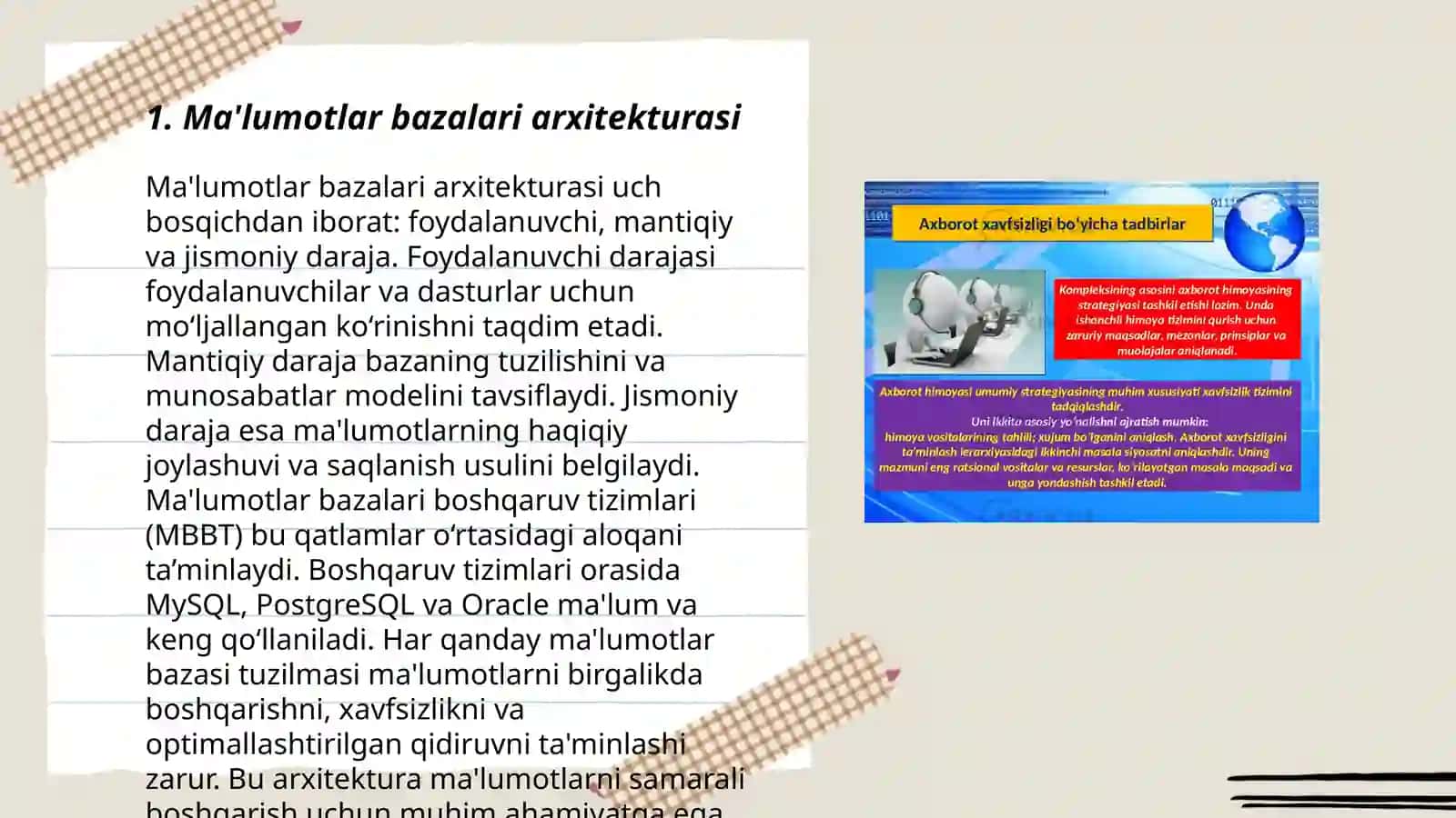 Ma'lumotlar bazalari arxitekturasi 3