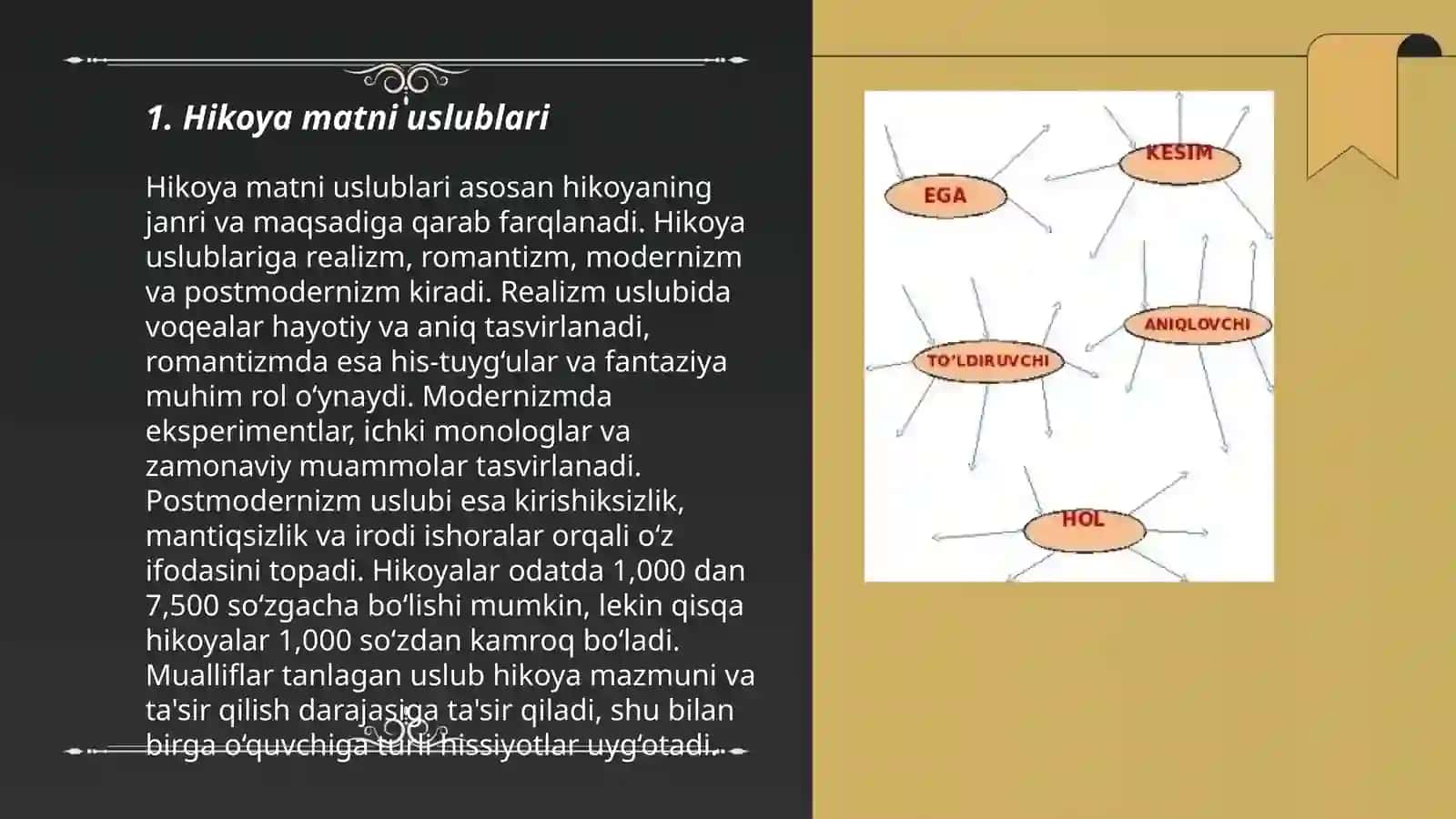 Hikoya matni uslublari 3