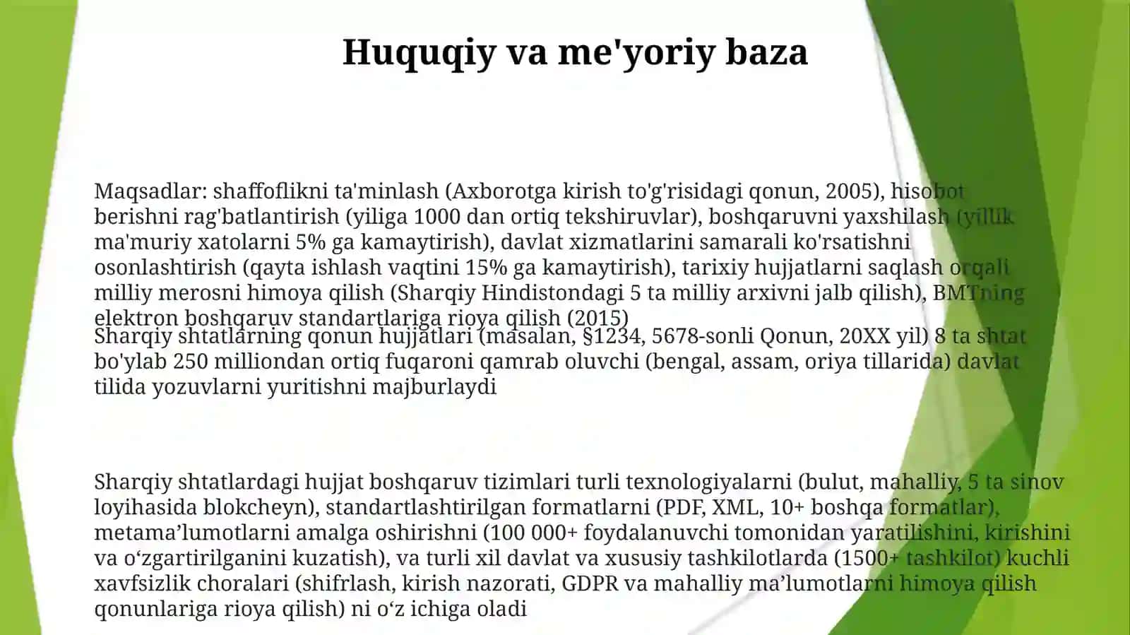 Davlat tilida ish yuritish fanining maqsad va vazifalari. Sharq davlatlarida hujjat yurituvchi 3