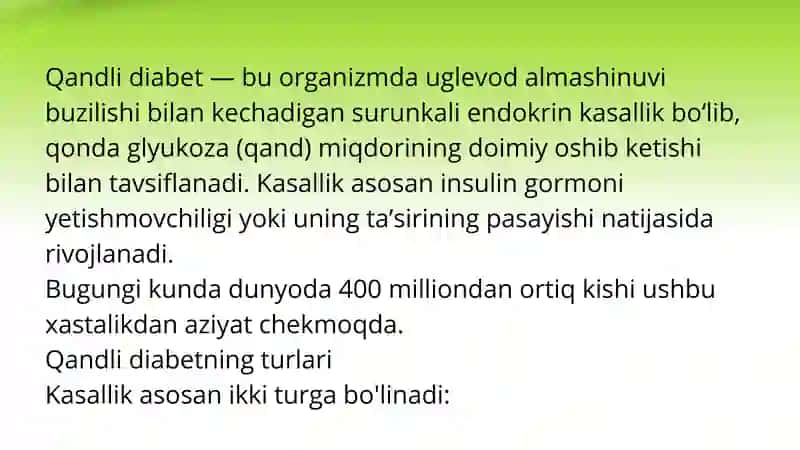 Qandli diabetning fiziologik asoslari 3