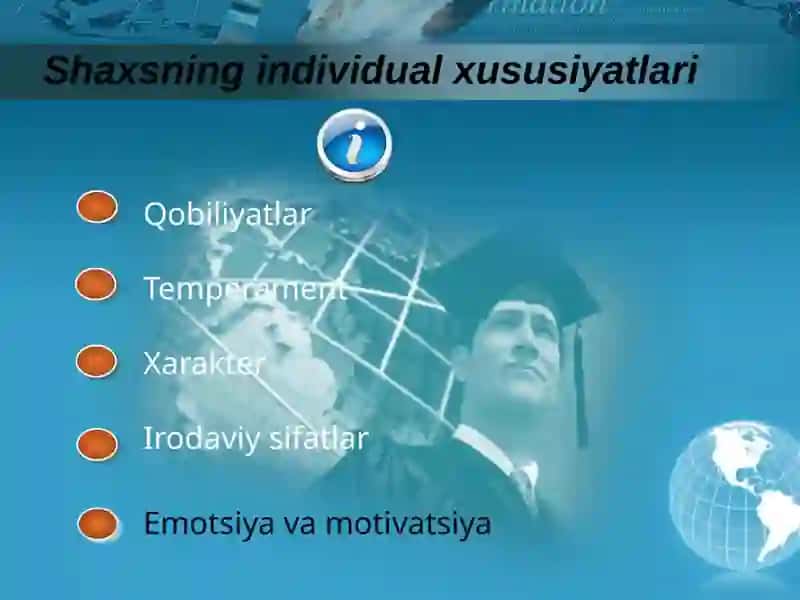 SHAXSNI O'RGANISHNING ZAMONAVIY NAZARIYASI 3
